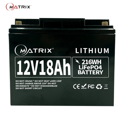 Batería profunda del litio de la larga vida Lifepo4 del ciclo 12.8v 18ah de la batería 12v del CCTV