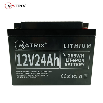 batería profunda de la ión de litio 12V LiFePo4 del ciclo 24Ah para los sistemas de energía solar del almacenamiento de UPS