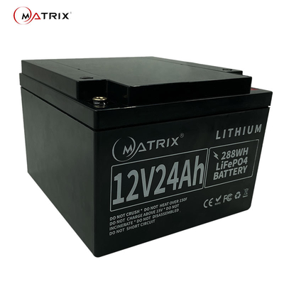 batería del fosfato del hierro del litio de 12volt 24ah para los sistemas de energía solar del almacenamiento de los ciclos iniciales de reserva