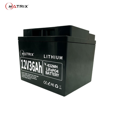 batería de 12V 36Ah Lifepo4 LFP para iluminación del estado de excepción de 208VAC/de 240VAC UPS
