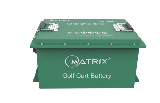 Paquete de baterías EV de iones de litio de 48V / 51V 56Ah Lifepo4 de larga duración para carrito de golf